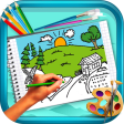 Scenery Coloring Book