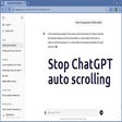 ChatGPT Disable Auto Scroll