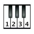 أيقونة البرنامج: Learn Piano fast with num…