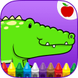 Reptiles Coloring Book & Game