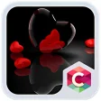 Romantic Hearts Theme: Red Color Black heart Love