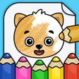 プログラムのアイコン：Kids drawing: colouring g…