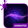 أيقونة البرنامج: Purple Waves Animated Key…