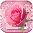 Icono de programa: Pink Rose Water Drop Keyb…