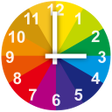 Rainbow Clock with second hand