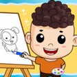 Иконка программы: 乐乐学画画-画画游戏涂鸦涂色画画板