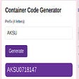 Container Code Generator