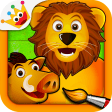 Savanna - Puzzles and Coloring Games for Kids