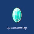 Icon of program: Open in Microsoft Edge
