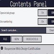 Symbol des Programms: Contents panel for FCC.