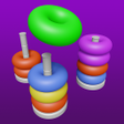 أيقونة البرنامج: 3D Color Sort Hoop Stack