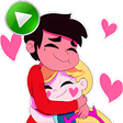 プログラムのアイコン：WASticker Love Story Coup…