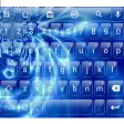 Emoji Keyboard Glass Blue Wave