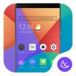 Purple & Red Colorblock - APUS Launcher theme