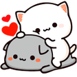 Иконка программы: Animated Mochi Cat Sticke…