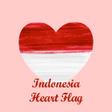 Indonesia Flag Heart Theme