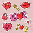 أيقونة البرنامج: Love Stickers - WASticker
