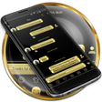 أيقونة البرنامج: SMS Messages Metallic Gol…