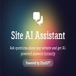 ไอคอนของโปรแกรม: Site AI Assistant