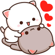 ไอคอนของโปรแกรม: Mochi Cat Animated Sticke…