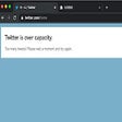 프로그램 아이콘: Twitter is over capacity.