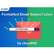 Formatted email subject lines by cloudHQ