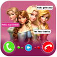 أيقونة البرنامج: princess fake call  chat