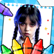 プログラムのアイコン：Wednesday Addams Coloring…