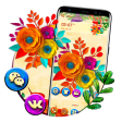 Digital Paper Flower Theme