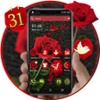 Ikona programu: Rose in Black Launcher Th…