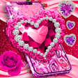 プログラムのアイコン：Diamond rose glitter wall…