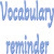 Ikon program: Vocabulary reminder