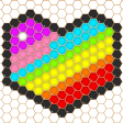 Mosaic Puzzles Art Game - Block Beads  Hex Puzzle