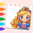 ไอคอนของโปรแกรม: Princess Games Coloring W…