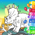 プログラムのアイコン：Cute Dinosaur Coloring Pa…