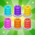 プログラムのアイコン：Hoop Sort - Color Ring Pu…