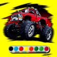 أيقونة البرنامج: Monster Jeep Coloring