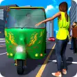 City Tuk Tuk Rickshaw Passenger Driving