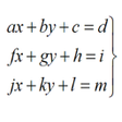 System Equations 3x3