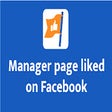 Manager page liked on Facebook