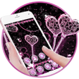 Иконка программы: Pink Black Launcher Theme…