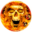 Scary Fire Skull Launcher Them icon