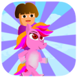 Dora Riding Pony Escape Jungle