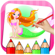 Ícone do programa: Mermaid Coloring Book & D…