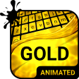 Gold Animated Keyboard + Live Wallpaper