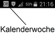 calendar week in status bar