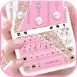 Girly Pink Glitter Keyboard Theme