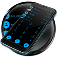 Dialer Theme Flat Black Blue