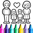 Icon of program: Happy Family Coloring Gam…
