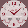 Ikon program: Red Pink Analog Watch Fac…